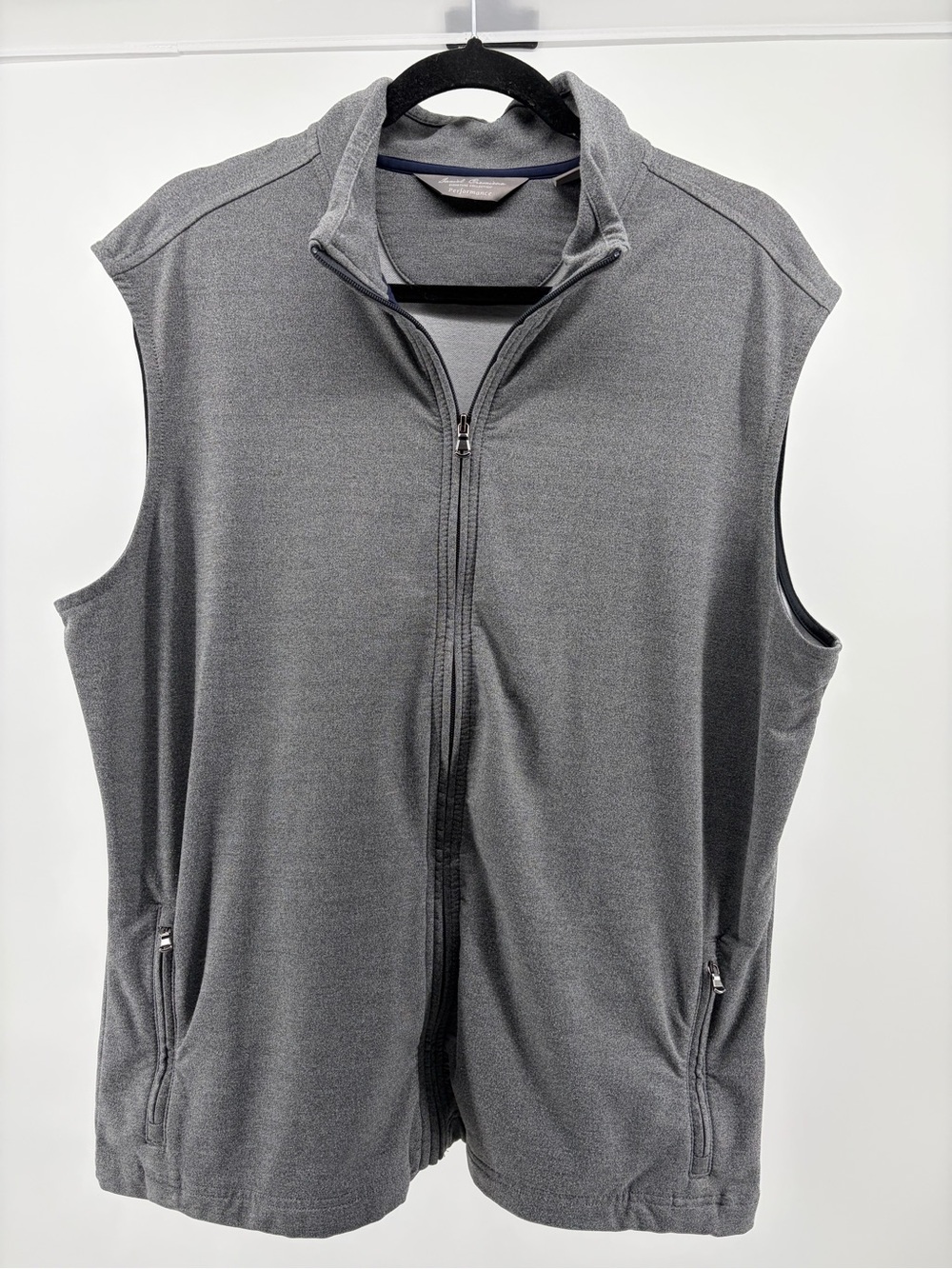 Daniel Cremieux Signature Collection Vest Gray Performance Full Zip‎